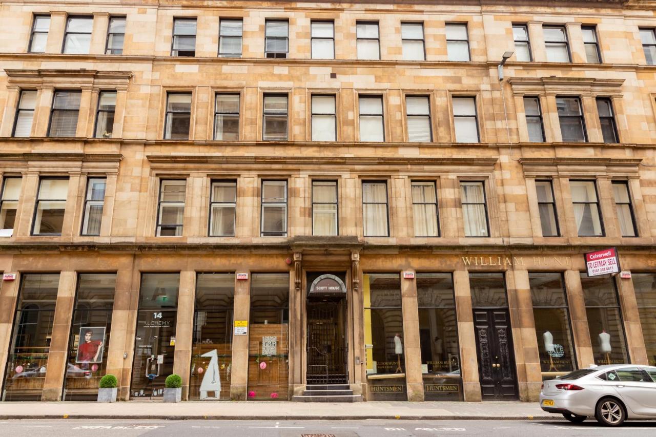 Modern Merchant City Apartment By George Square Glasgow Exteriör bild